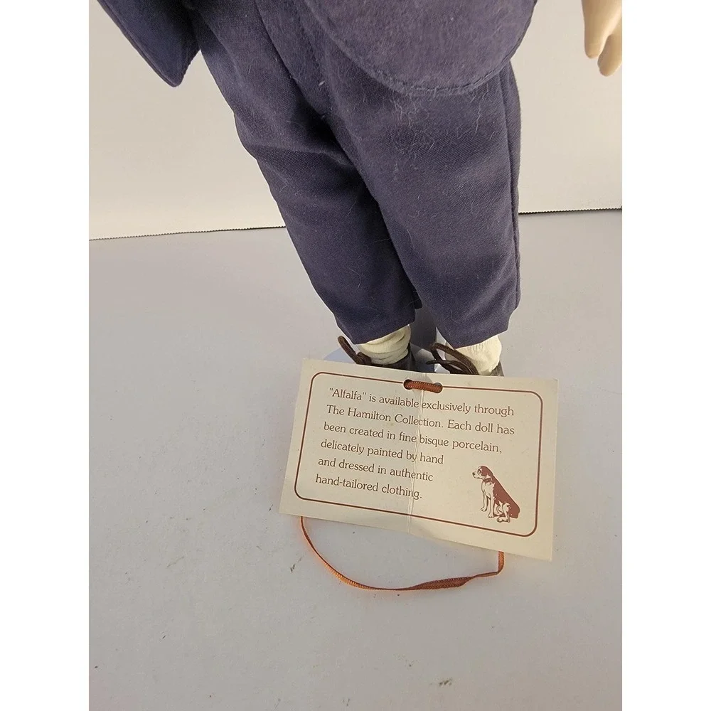 Hamilton Collection Little Rascals ALFALFA Porcelain Doll 1993 COA Box Stand Tag